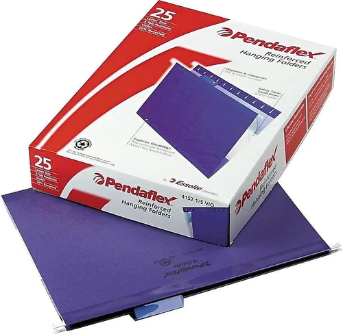 Vista 76 de Pendaflex carpetas de archivos colgantes reforzadas, Negro