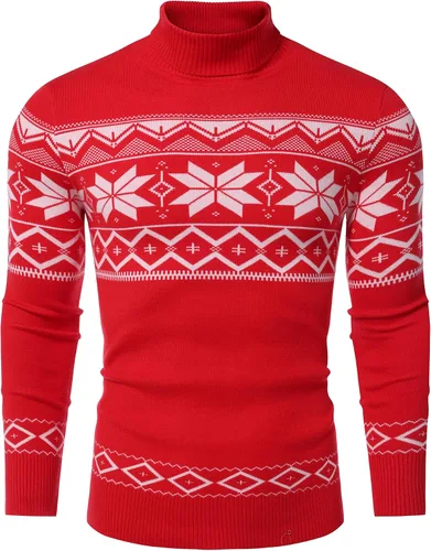 Vista 10 de Amussiar Men's Turtleneck Sweater Slim Fit Cotton Knitted Pullover Sweater Casual Lightweight Long Sleeve Top Beige