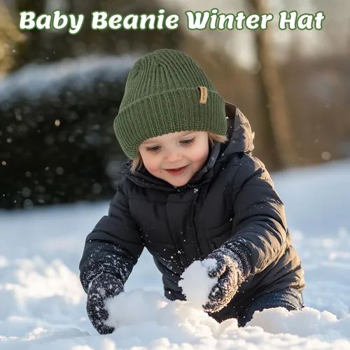 Vista 5 de Bebila Gorro de invierno para bebé, gorro de invierno para niños y niñas