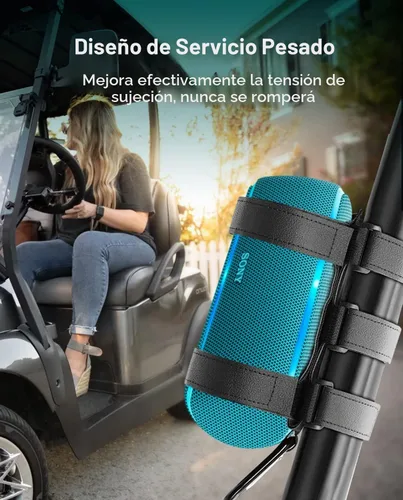 Vista 6 de ALIENSX Soporte de altavoz de cuero prémium para carrito de golf
