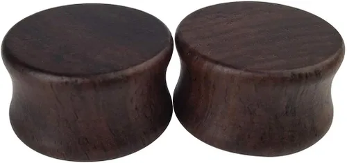 Vista 6 de TBOSEN - Juego de 4 pares de medidores de madera, dilatadores de doble llamarada