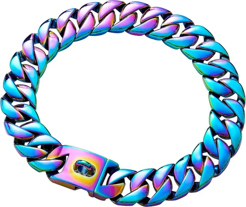 Vista 7 de txprodogchains Collar de cadena de perro grande con hebilla, fuerte y resistente, de 32 mm de grosor, collar de eslabones cubanos de acero