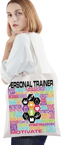 Vista 3 de BWWKTOP Bolsa de mano para entrenador personal, regalos para instructor de fitness, bolsa de hombro, regalos para entrenador de fitness