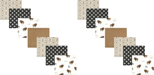 Vista 58 de Hudson Baby Unisex Baby Cotton Flannel Receiving Blankets Bundle, Neutral Woodland Pals, One Size (Pack of 2)