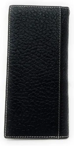 Vista 4 de Western Premium - Cartera larga plegable de cuero genuino para hombre en 2