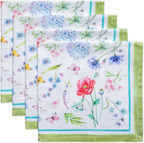 Vista 159 de Maison d' Hermine Juego de 4 servilletas de tela 100% algodón, suaves y duraderas, servilletas cuadradas reutilizables para uso diario, lavables