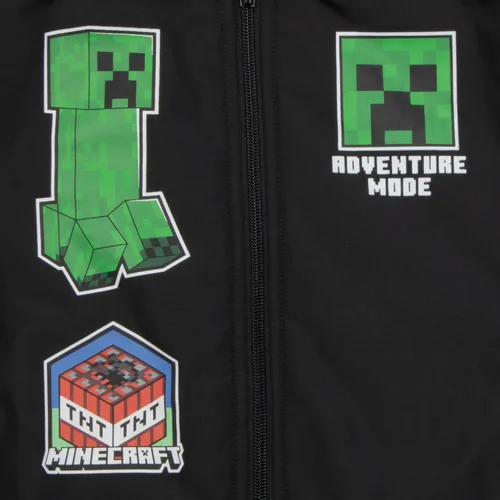 Vista 3 de Minecraft Adventure Mode - Chaqueta de bombardero para niños, chaqueta universitaria con cremallera para niños y niños pequeños