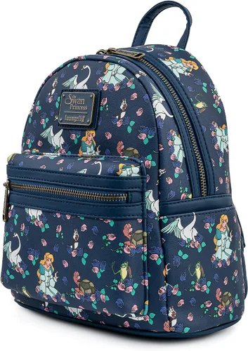 Vista 3 de Loungefly Bolso de mano con correa doble de edición limitada AOP de Swan Princess and Friends