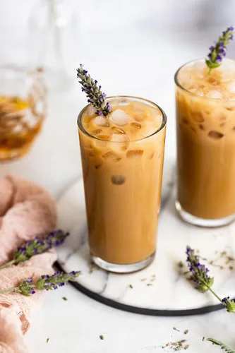 Vista 4 de GINO - Té con leche de lavanda, té de lavanda en polvo, 14 onzas (14.11 oz), (2 paquetes)