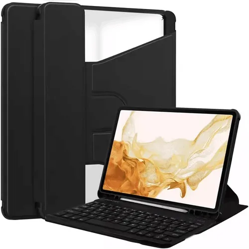 Vista 20 de kaidisen Funda con teclado giratorio 360° para Galaxy Tab S6 Lite de 10.4 pulgadas, soporte vertical, teclado magnético desmontable, funda Azul/claro