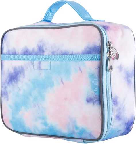Vista 10 de Lonchera infantil estilo robótica, para niñas, adolescentes, mujeres, bolsa de almuerzo aislada, compartimentos de lados suaves, espaciosos, sin