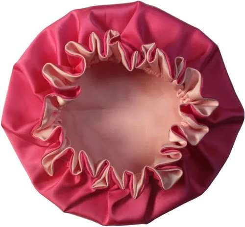 Vista 3 de Exquisita gorra para dormir reversible con forro de satén para bebés, recién nacidos, niños grandes y pequeños y mamásmujeres