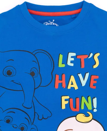 Vista 4 de CoComelon Camiseta de manga corta para niños y niños pequeños JJ azul