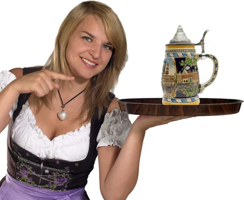 Vista 6 de OktoberfestHaus Beer Stein Oktoberfest con tapa grabada München (Munich) Taza de cerámica con escena de Okoberfest, regalos para amantes