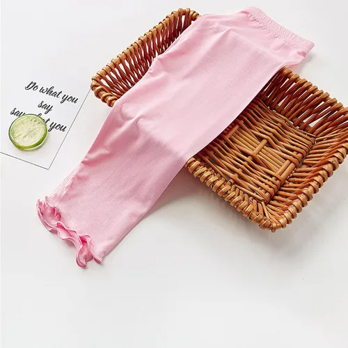 Vista 8 de Leggings básicos para niñas, paquete de 3 leggings de algodón básicos, leggings ajustados hasta el tobillo