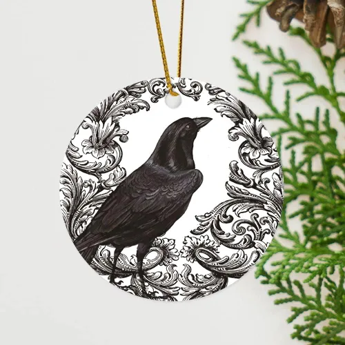 Vista 15 de Hartwell Lake Life - Adornos de Navidad impresos de doble cara, adornos redondos impresos para Halloween, Acción de Gracias, decoración colgante