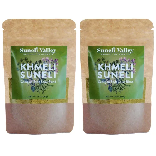 Vista 9 de Suneli Valley Khmeli Suneli - Mezcla de especias estilo georgiano prémium Mezcla aromática de hierbas y especias Ideal para carnes a