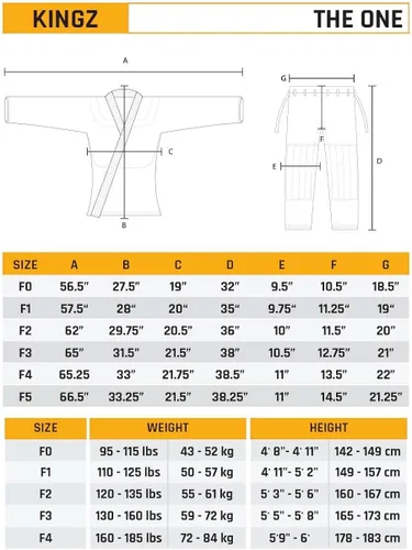 Vista 7 de KINGZ The One Brazilian Jiu Jitsu Gi - Kimono ligero BJJ para mujer - IBJJF Legal - 400gsm Pearl Weave Pro Competition