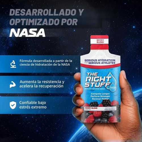 Vista 2 de The Right Stuff Aditivo para bebidas electrolíticas de la NASA Berry Blend