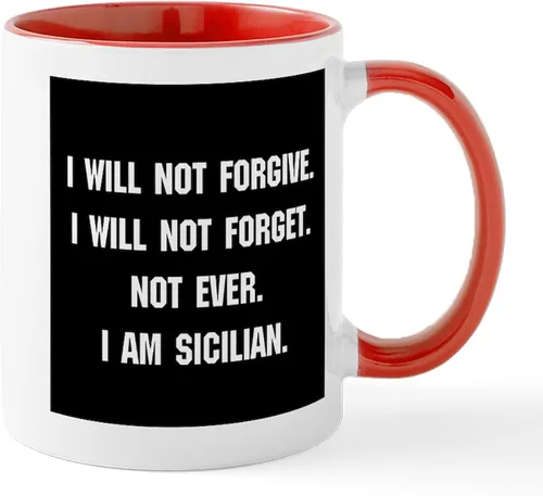 Vista 47 de CafePress Sicilia Mug - Taza de café de cerámica (11.0 fl oz)