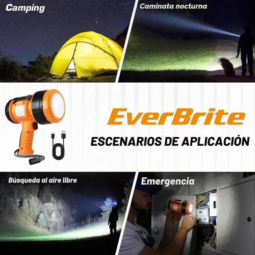 Vista 8 de EverBrite - Foco recargable con zoom, linterna LED de 1200 lúmenes