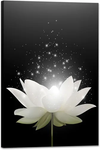 Vista 10 de Impresiones en lienzo para pared, imágenes de flores de loto, decoración de baño, pintura zen, spa, fotos, obras de arte enmarcadas para meditación