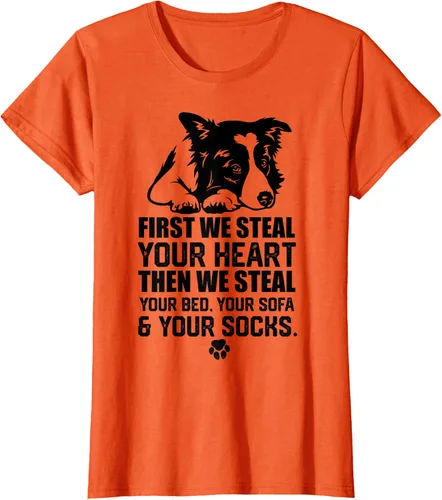 Vista 48 de Border Collie Steal Your Heart Steal Your Bed - Camiseta de sofá, Gris