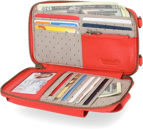 Vista 2 de Timberland Bolso bandolera de cuero RFID para teléfono