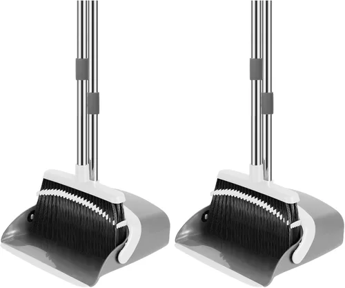 Vista 17 de NACENA - Juego de escoba y recogedor con dientes, con mango ajustable de 52 pulgadas de largo, para limpiar cabello, adecuado para el hogar, cocina