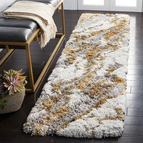 Vista 36 de SAFAVIEH Horizon Shag Collection - Alfombra decorativa, 2 x 3 pies, gris y azul, no desprende pelusa y de fácil cuidado, 2 pulgadas de grosor, ideal
