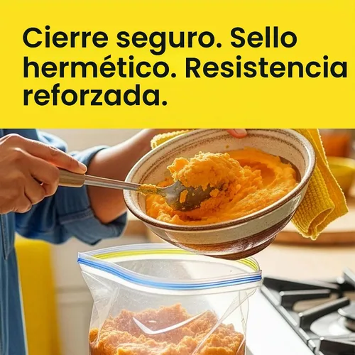 Vista 2 de Glad Bolsas de plástico con cremallera para almacenamiento de alimentos, cuarto de galón, 50 unidades (el paquete puede variar)