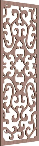Vista 53 de 9 3/8 pulgadas de ancho x 24 3/8 pulgadas de alto x 1/4 de alto Smithfield paneles de pared de madera con calado, abedul