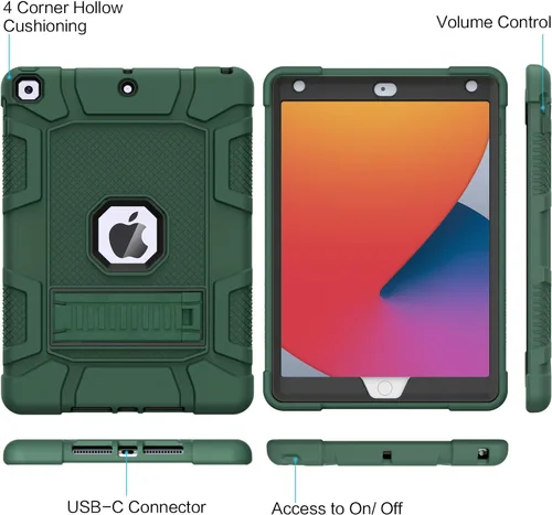 Vista 5 de Funda Azzsy para iPad de 9ª generación/iPad de 8ª generación/iPad de 7ª generación (10.2 pulgadas, modelo 2021/2020/2019), funda protectora delgada