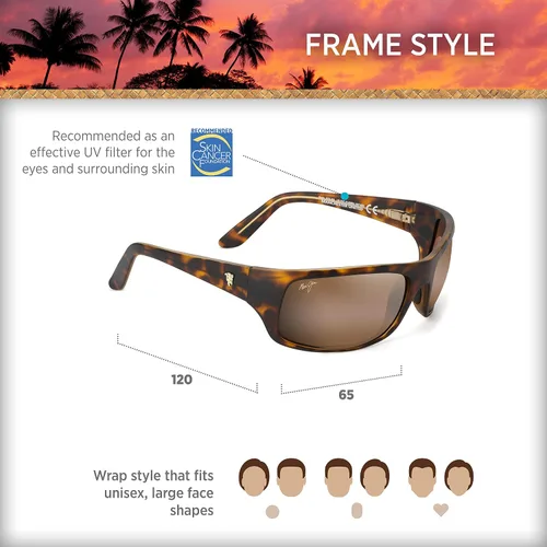 Vista 8 de Maui Jim Gafas de sol polarizadas Peahi para hombre y mujer