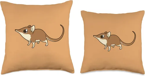 Vista 3 de Kawaii jumping shrews and sengis Kawaii Elephant Shrew - Almohada de 16 x 16 pulgadas, multicolor