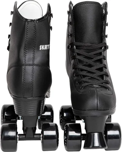 Vista 3 de C SEVEN C7skates - Patines cuádruples de diseño retro para jóvenes y adultos Negro suave