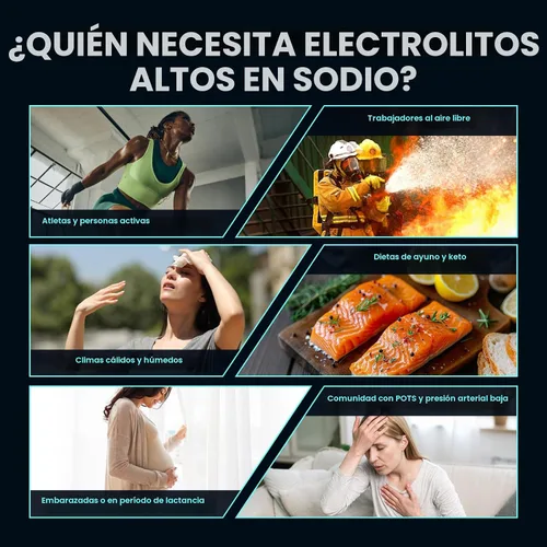 Vista 5 de Venture Pal Paquete de electrolitos en polvo sin azúcar con alto contenido de sodio, paquetes de hidratación cero calorías con vitamina, sodio