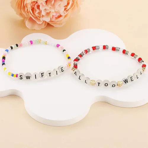 Vista 5 de HSWYFCJY Pulsera de título de canción de álbum para mujer, pulseras inspiradas en TS para amantes de la música, regalos para fanáticos del cantante