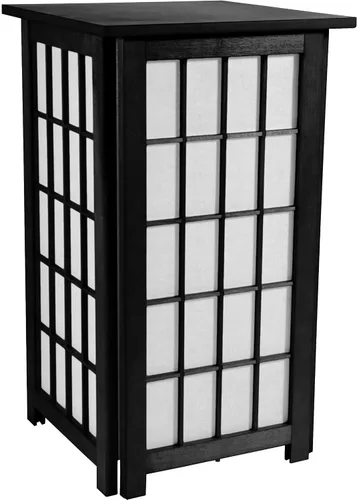 Vista 8 de Red Lantern Lámpara Hokkaido de 19" con cajón, color negro