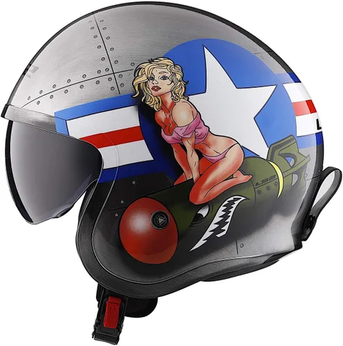 Vista 5 de Casco de moto de cara abierta Spitfire de LS2
