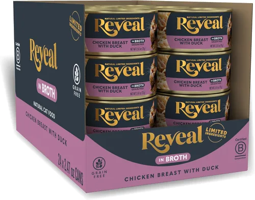 Vista 17 de Reveal Alimento Natural Húmedo Enlatado para Gatos, Ingredientes Limitados y Naturales, Sin Granos, Alto Contenido de Proteínas Sin Aditivos