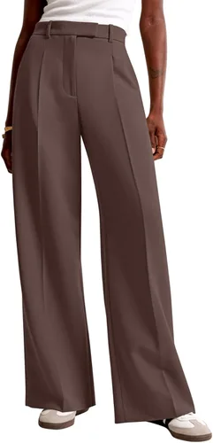Vista 19 de NIMIN Pantalones de trabajo de pierna ancha para mujer, pantalones
