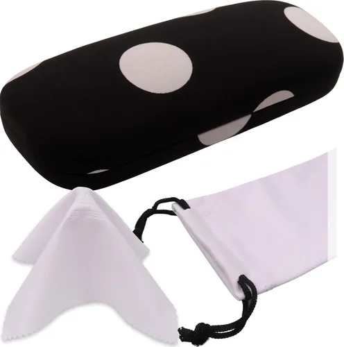 Vista 11 de MyEyeglassCase Estuche rígido para lentes de mujer Estuche protector de carcasa dura con bolsa y paño 1- Rosa de arándano floral