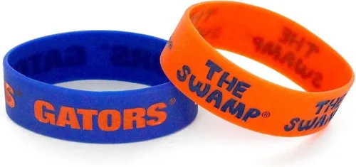 Vista 11 de aminco NCAA - Juego de pulseras de goma de silicona unisex para adultos, paquete de 2