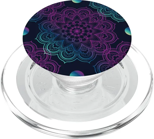 Vista 8 de Mandala Art Meditación Geométrica Mindfulness Peace Seeker PopSockets Estándar PopGrip
