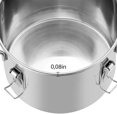 Vista 3 de Destilador de acero inoxidable, capacidad de 6 L (1.6 galones), kit completo con termómetro – para agua y vapor/destilación de aceites esenciales