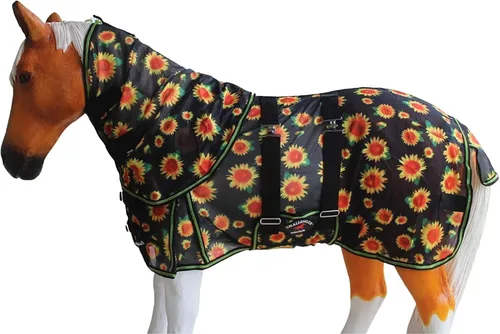 Vista 19 de CHALLENGER 36" Miniatura Destete Burro Pony Caballo Potro Verano Flysheet Marrón Floral 51831