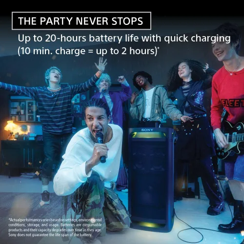 Vista 4 de Sony ULT MIC Micrófono Inalámbrico para Karaoke con Batería de 20 Horas, Incluye Dos Micrófonos Inalámbricos y Receptor (UOULTMIC1) 2 Wireless