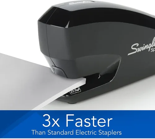 Vista 5 de Swingline Engrapadora eléctrica, paquete de valor Speed Pro 25, capacidad para 25 hojas, incluye quitagrapas y grapas premium, negro (42140)