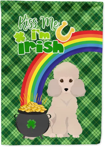 Vista 121 de Caroline's Treasures WDK4731GF - Bandera decorativa para jardín del día de San Patricio, color negro y tostado, Airedale Terrier, para jardín